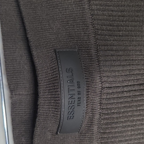 Essentials Charcoal/ Chocolate Ribbed Leggings Size M - Picture 7 of 12